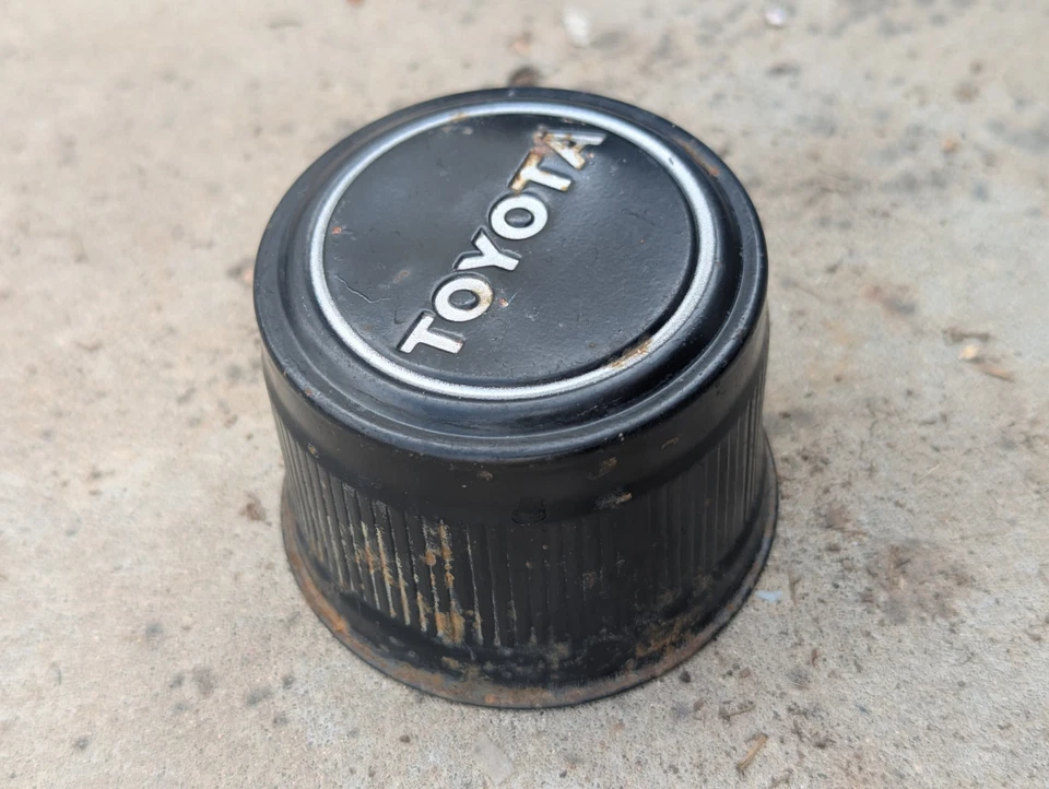 1974 - 1983 Toyota Celica Corolla Pickup Pick Up Center Cap Black Metal 3" - Image 2 of 4