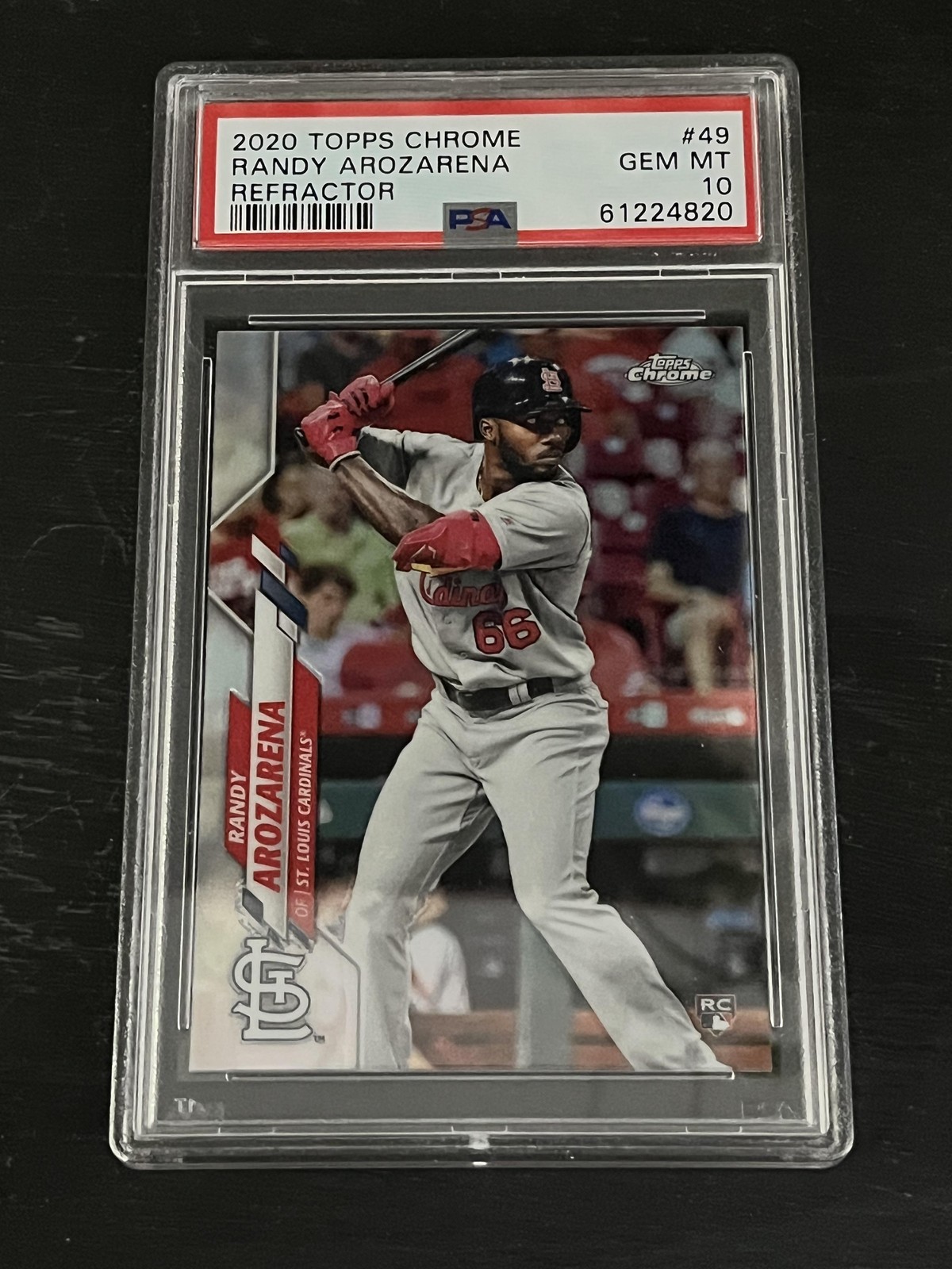 2020 Topps Chrome #49 Randy Arozarena Refractor Rookie PSA 10 JH01