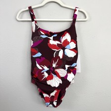 NWT Athleta Hermosa One Piece Swimsuit Ladies XS Hero bloom decadent chocolate