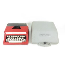 Tom Thumb President Child's Typewriter Vintage Red 1960's Hard Case NOT WORKING thumbnail