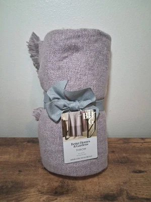 Better Homes And Gardens Fringe Hem Throw Blanket 50inX72in NWT