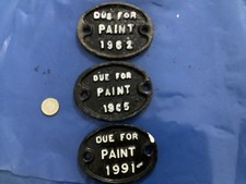 3x Vintage Railway Wagon Plates Due For Paint 1962/65/91