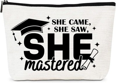 Masters Degree Graduation Gifts - Waterproof Makeup Bag Portable Toiletry Pouch