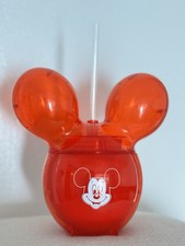 Disney Parks Mickey Wares Red Balloon Sipper Cup With Straw New Brand New