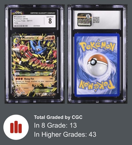 M Lucario-EX graded CGC 8 for sale on eBay