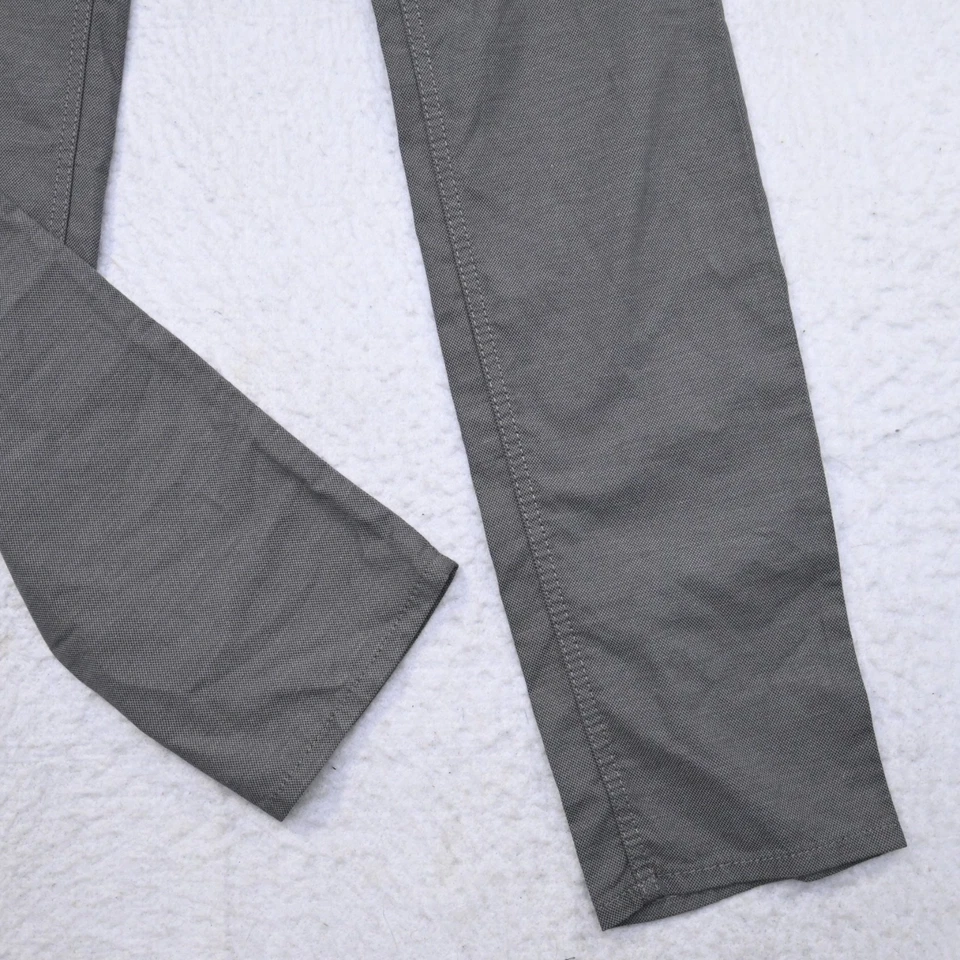 Pantalones chinos Brax Chuck Hi Flex delanteros planos elásticos grises para hombre talla 32 x 34 Foto 4 de 4