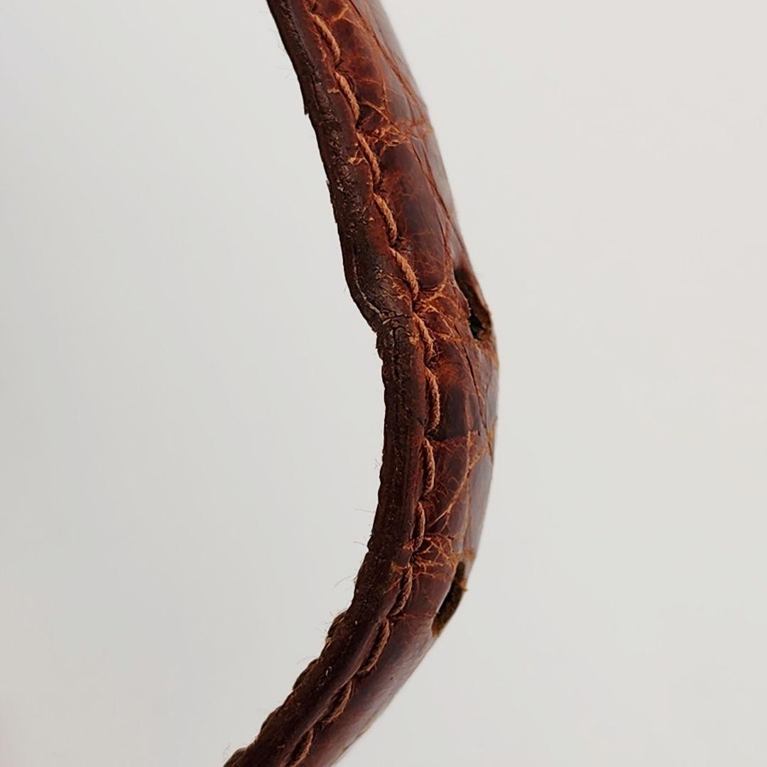 PRADA Crocodile Bracelets Bangles Brown With Roun… - image 19