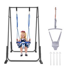 Slevoo SW-01 2 in 1 Baby Jumper Swing Toddler Swing 6 Months to 6 Years Grey