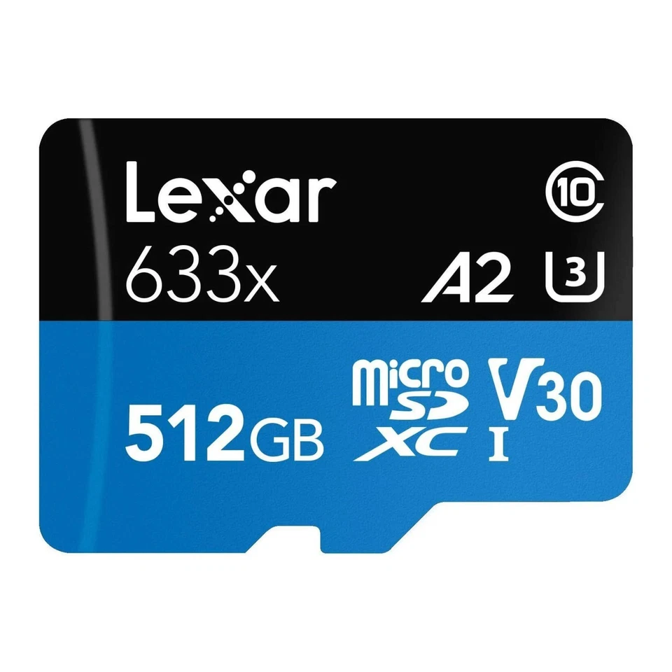 Lexar High Performance 512GB MicroSDHC UHS I Card 100MBs Class 10 SD Adapter - Image 3 of 4