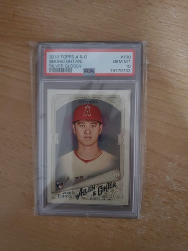 2018 Topps Allen & Ginter Shohei Ohtani SILVER GLOSSY SP rookie RC #100 PSA 10