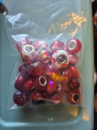 27 Different Designs A Styles Of RED Euro Beads For Jewelry Or Crafts