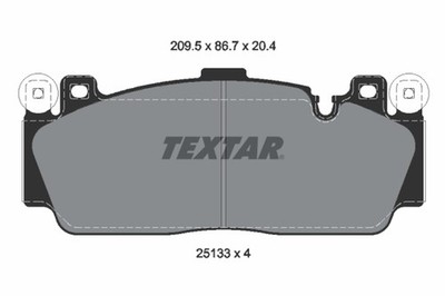 Bremsbelagsatz Scheibenbremse TEXTAR 2513301 für F87 BMW F10 F12 F13 F06 6er 2er