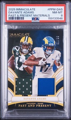 2025 Panini Immaculate Davante Adams Past & Present 1/99 Bookend POP 1 HIGHER: 0