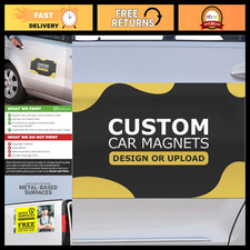 Custom Car Magnets 12x24 - Personalized Magnetic Signs for Vehicles, Any Color 