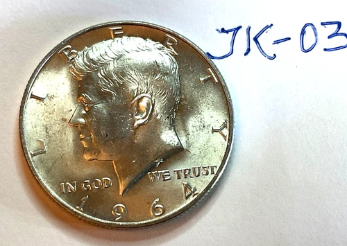 1964 P JFK KENNEDY  Half Dollar US 90% Silver 50 Cents U.S Coin JK-03
