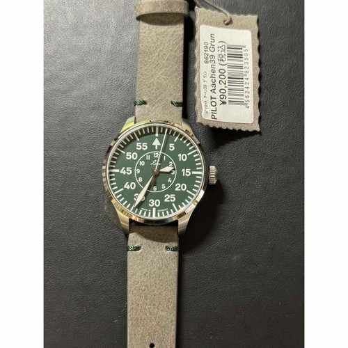 Laco Augsburg Pilot Watch 39 Green Limited Edition 862190 Mens Used From Japan