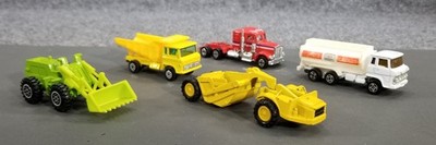 1970S/80s Diecast Trucks Lot of 5 Yatming & Others made in Hong Kong Thailand
