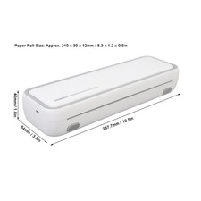 ‧A4 Thermal Printer USB BT 203dpi Inkless Printing Machine With 5.2m 210x30x12mm