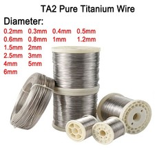 TA2 Pure Titanium Wire Diameter 0.2mm - 6mm Metal Wire Metalworking High TempT