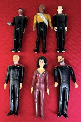 Vintage 1994 Applause Star Trek Generations PVC Figur Lot Picard Data Worf Riker 9''