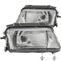 Halogen Scheinwerfer Frontscheinwerfer Set H4 FüR Audi A4 Avant Inkl. Lampen