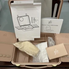 Glo Tech Beauty Case With LED Mirror Pink NEW B4