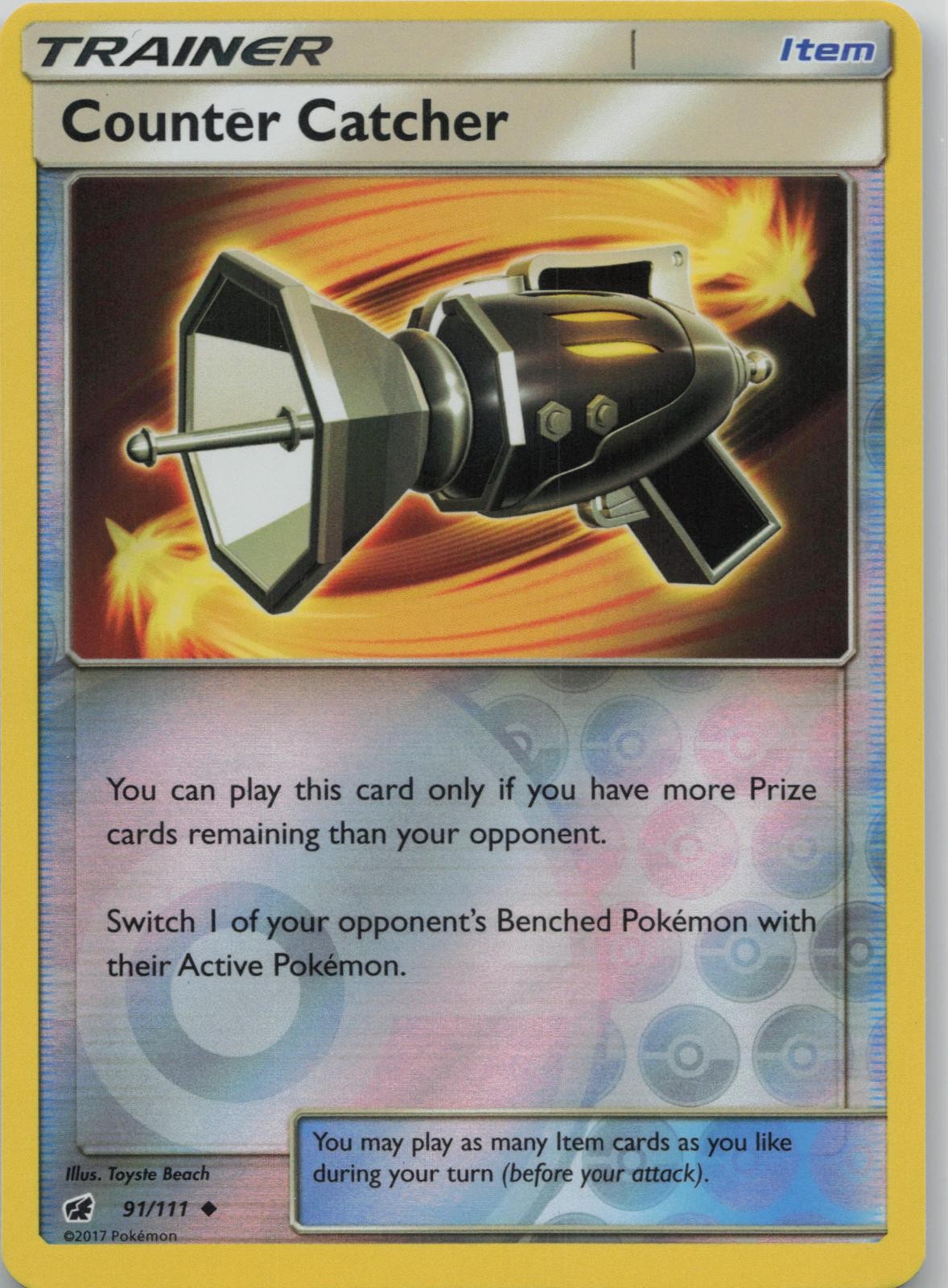 Counter Catcher 91/111 Crimson Invasion Pokemon Reverse Holo LP