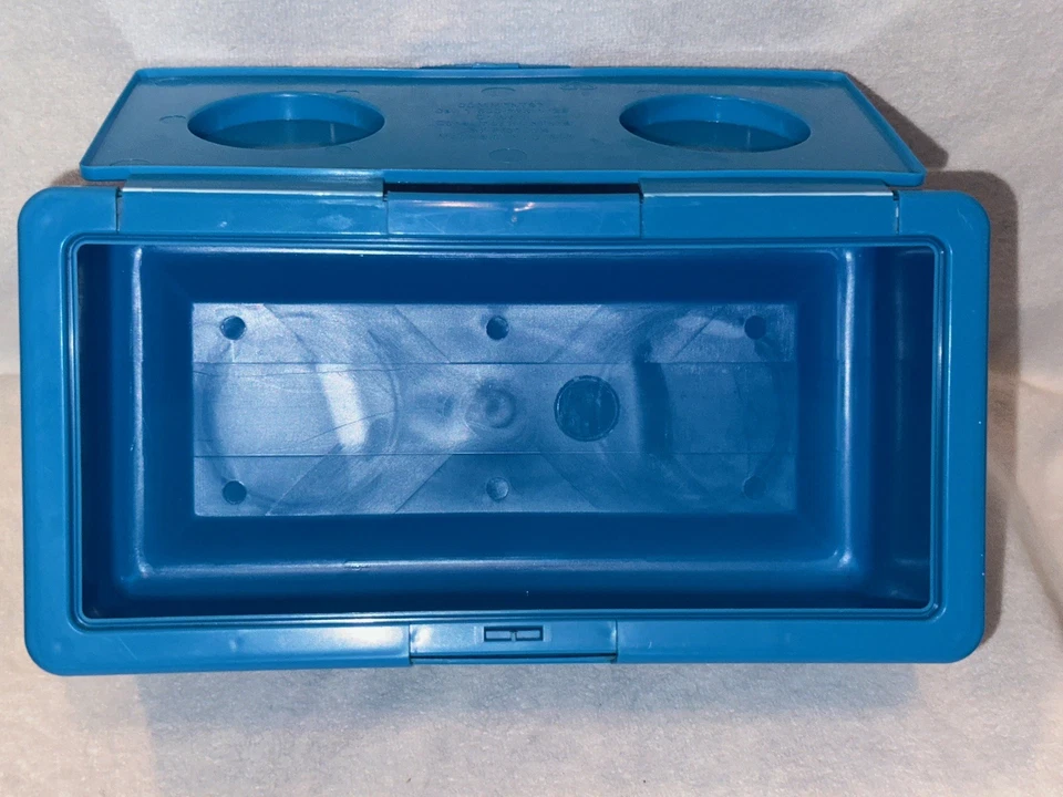 Chubs Stackable Blue Vintage Building Block Storage Container Good Used - Image 3 of 4