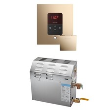 MS 12 kW 12000 W Steam Generator Pkg w/square iTempo Control in Polished Gold