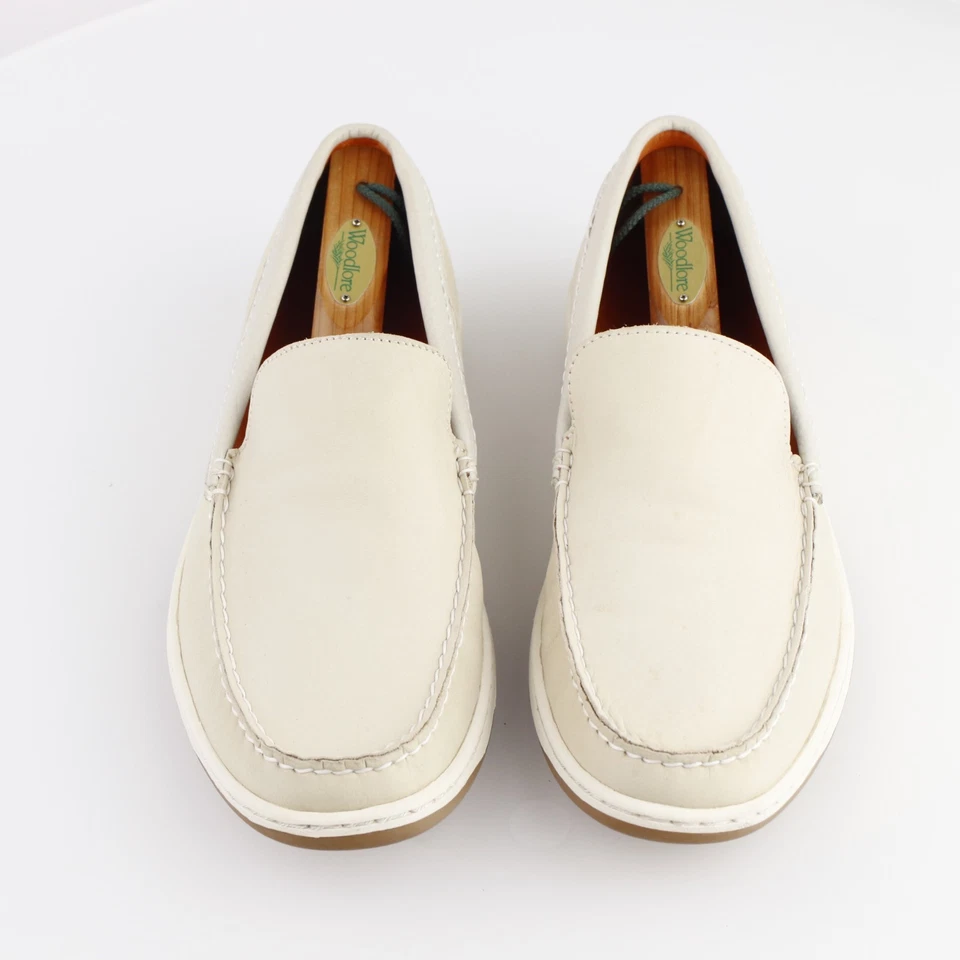 Tommy Bahama Hombres Alexander Mocasín Talla 11 M Blanco Bucks Veneciano Zapato Sin Cordones Foto 3 de 4