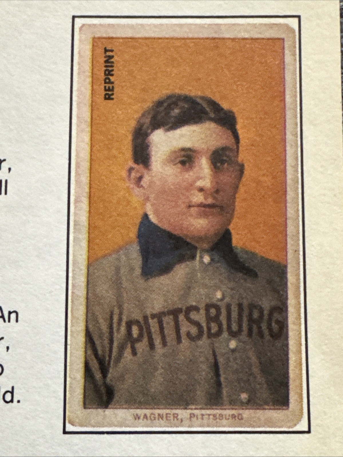 T206 Honus Wagner Pittsburgh 150 Subjects Official 1990 Baseball Card  Very Rare