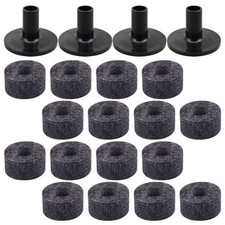 20Pcs Durable Drum Cymbal Felt Pads Black Noise Reduction for Cymbal Stands