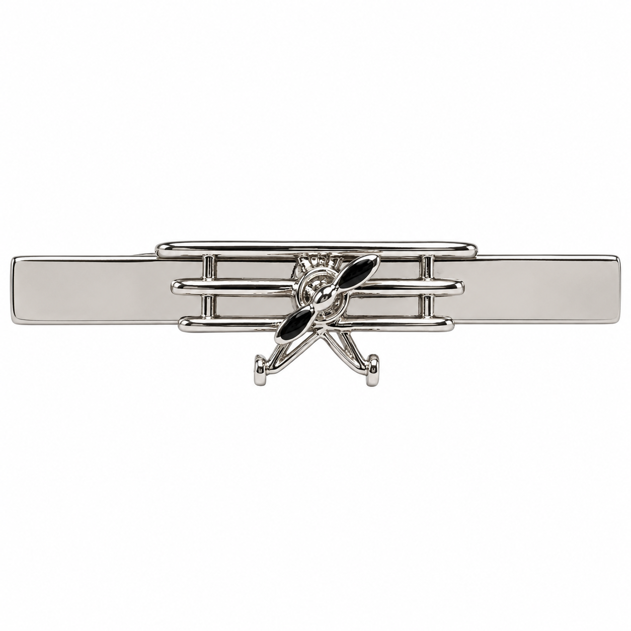 Triplane Tie Bar for Men – Onyx Art TB14 Premium Vintage Aircraft Tie Clip
