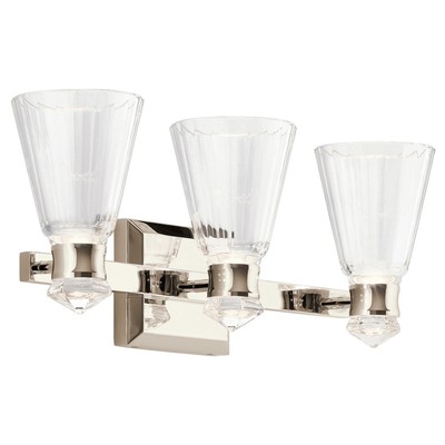Wandlampe Badezimmer LED IP44 60,8 cm breit 3000 K Metall Glas Leuchte Spiegel