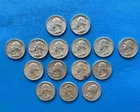 Lot of 15 Silver Washington Quarters 1962-1964