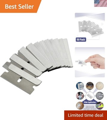 50 Count Single Edge Razor Blades - Ideal for Crafting & Trimming Tasks