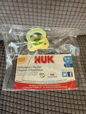 NEW NUK Natural Shape Orthodontic Pacifier 0-6 Months BPA Free Yellow Sealed
