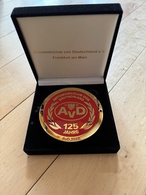 Original AVD AUTOMOBILCLUB von Deutschland Badge Plakette 125 Jahre Medaille NEU
