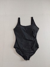 SwimsuitsForAll Women Swimsuit 16 Black 1 Piece Built In Bra Beac Pool Swimwear