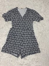 Boden Romper in a navy and white palm print Size 8t Excellent Cond
