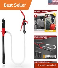 Battery-Powered Gas Transfer Pump with Nozzle 3 FT Hose - 2.2 GPM Speed
