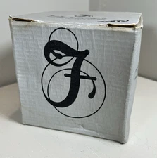 Fenton EMPTY Gray & Black Gift Box Sized and Labeled for Ivory Blasted Snowlady