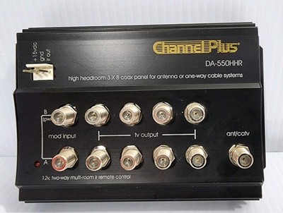 Channel Plus Model DA-550HHR High-headroom 3 x 8 Coax Panel Amplifier