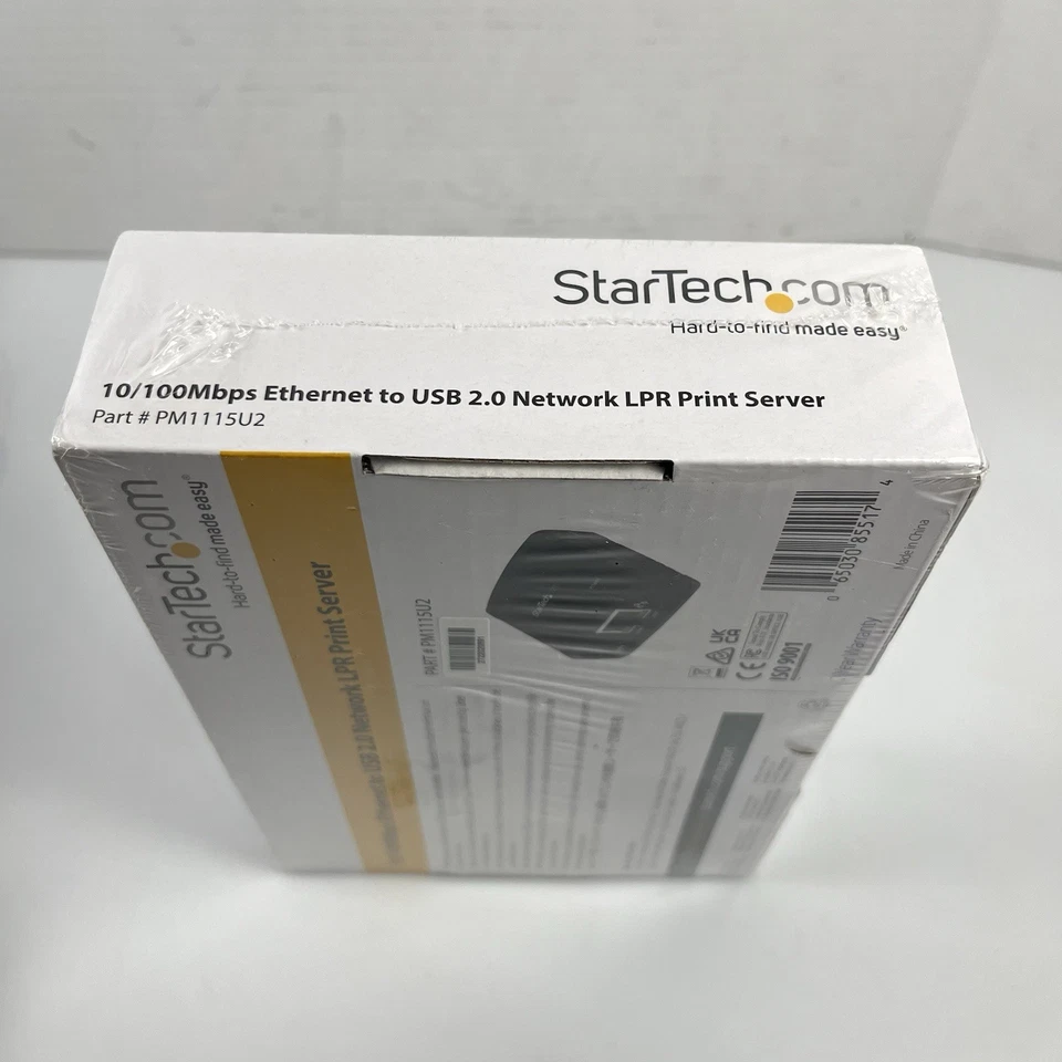 StarTech PM1115U2 Ethernet to USB LPR Print Server 10/100Mbps New Sealed - Image 4 of 4