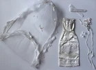 Vintage 1960s Barbie HERE COMES the BRIDE #1665: Dress, Veil, Gloves, Bouquet
