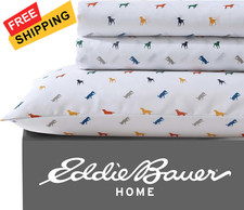 Eddie Bauer Kids - Queen Sheets, Stain-Resistant Toddler Queen, Buddy the Dog