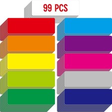 Magnetic Name Tags 99 PCS, 11 Colors, Dry Erase, Reusable for Whiteboards, Lo...