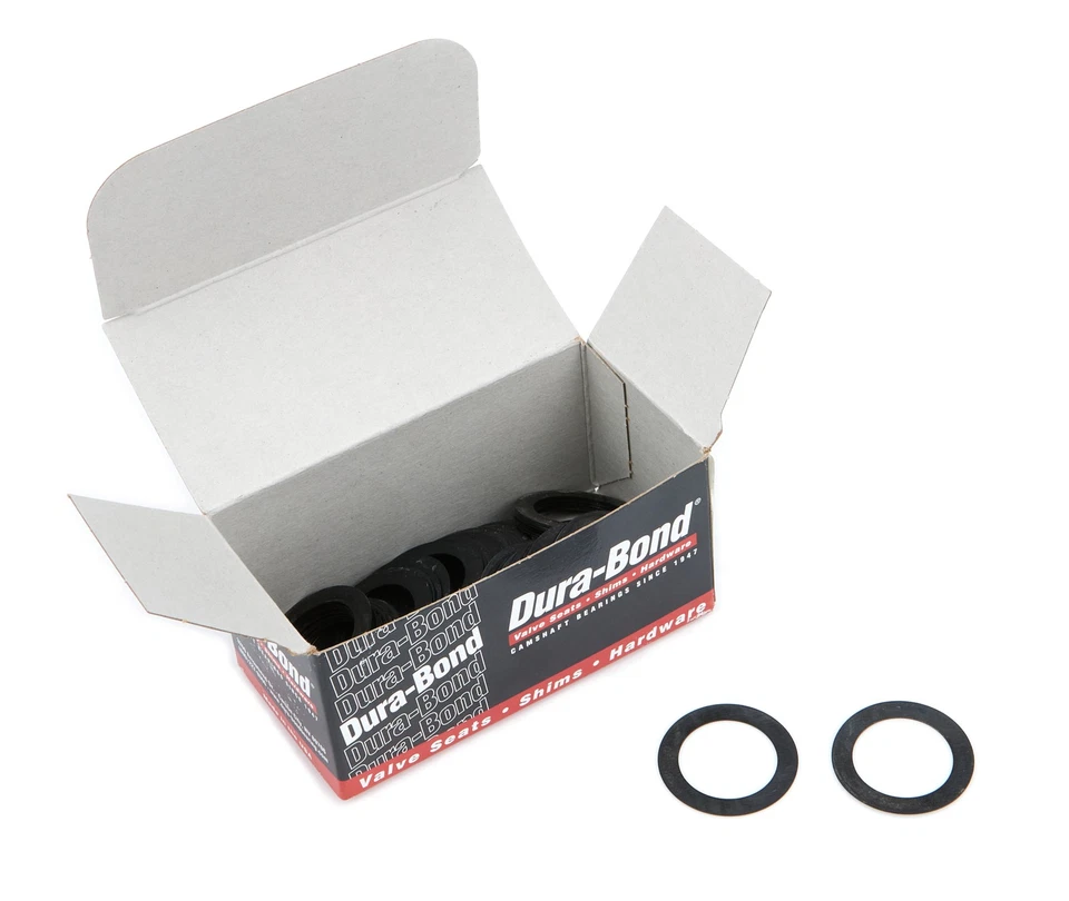 Dura-Bond 1070, Set of 100 Black Steel Valve Spring Shims 1.247 Od/.877 Id/.015  Foto 2 de 4