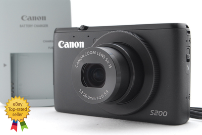 TOP MINT] Canon Powershot S200 Black Compact Digital Camera Tokyo