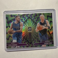 Luka Doncic Jason Kidd 2024-25 Donruss Optic Optical Illusions LIME GREEN 17/199